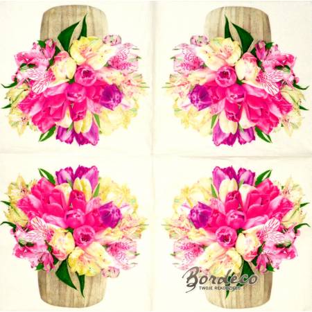 Serwetka decoupage seria DAISY tulipany 33x33cm